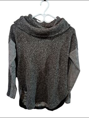 2/22$ Tommy Hilfiger Heathered Black & Gray Cowl Neck Sweater